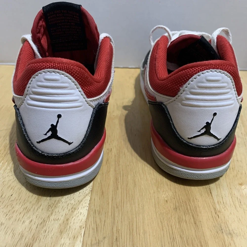 Nike Kids Sneakers White Black Red Low-Top 12c - Picture 4 of 9